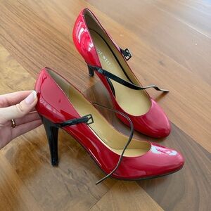 Nine West Red and black Heels